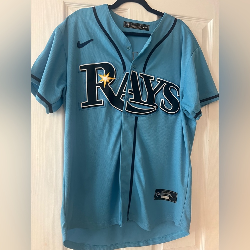 Tampa Bay Rays “Lowe” short sleeve button front jersey
